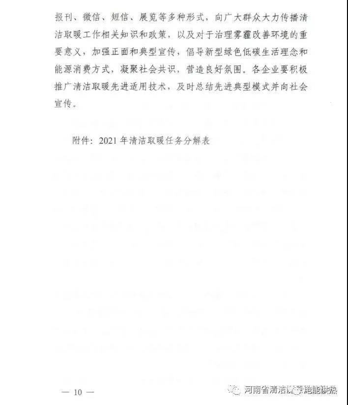 河南省2021年清洁取暖工作方案  新增生物质供暖1000万㎡9