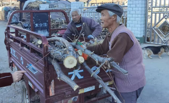 张同学当地村民以烧柴取暖为主