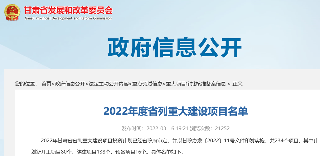 兰州市冬季清洁取暖项目位列第125项
