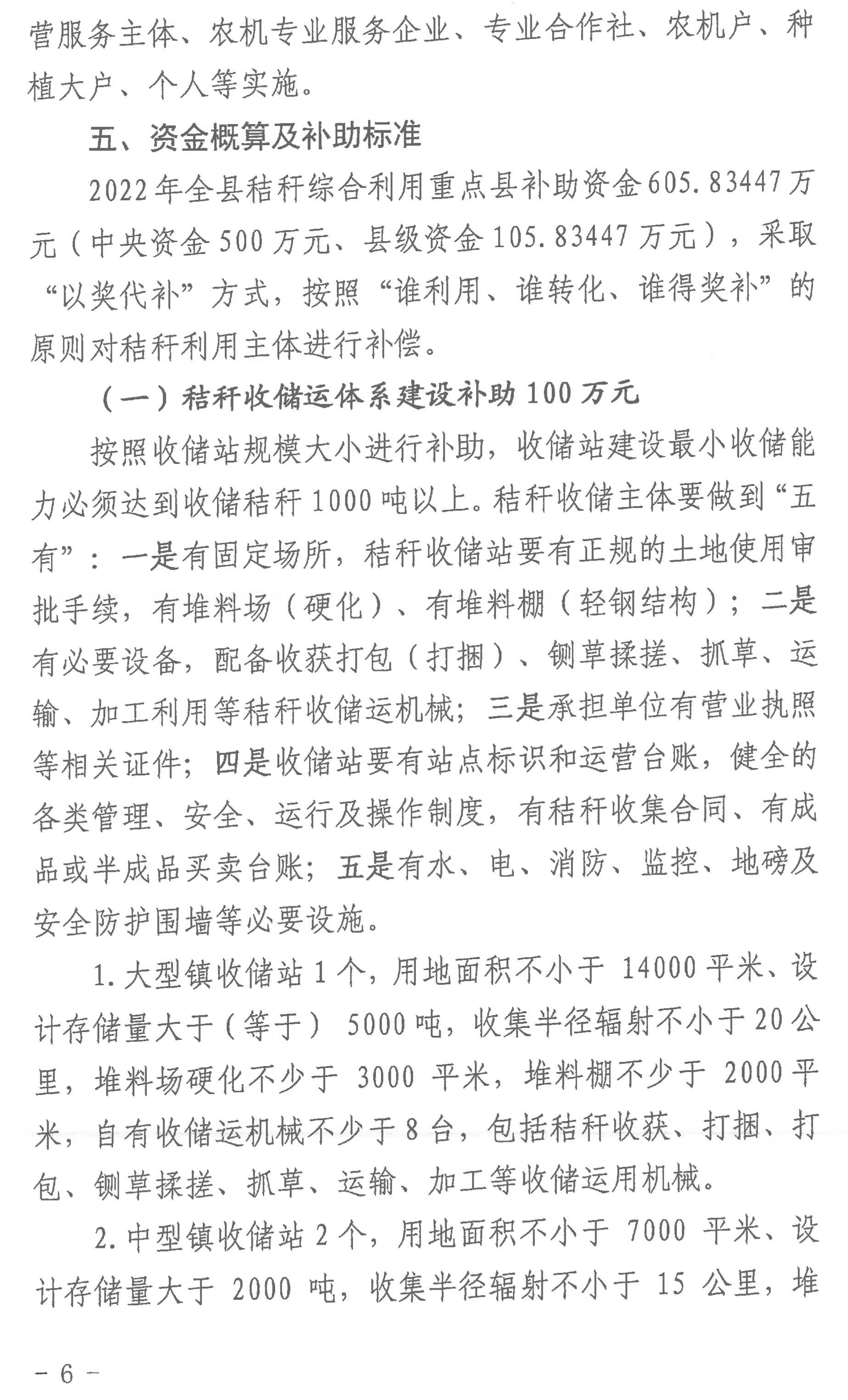 泽州县2022年秸秆综合利用重点县项目实施方案4