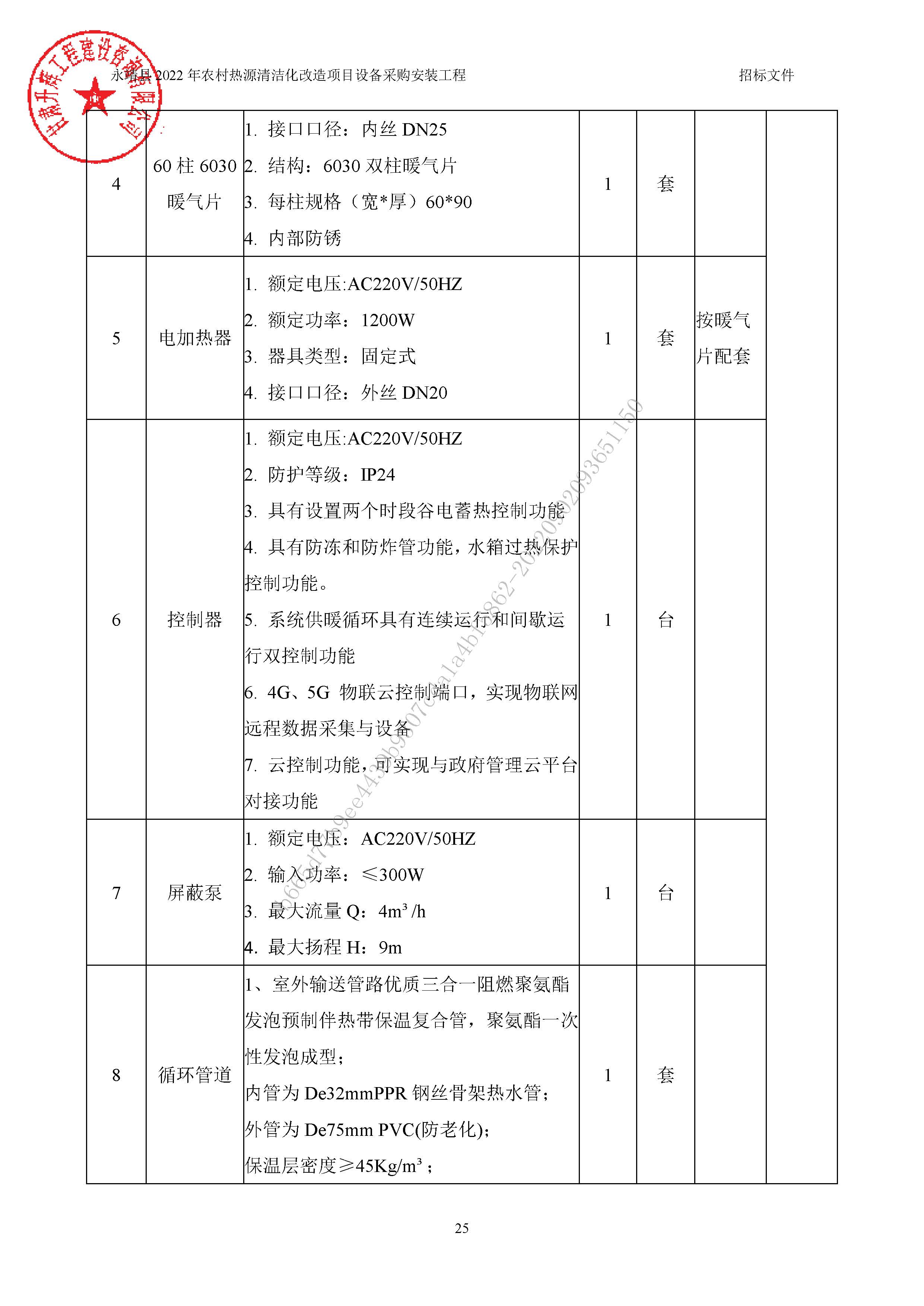 永靖县2022年农村热源清洁化改造项目设备采购安装工程2